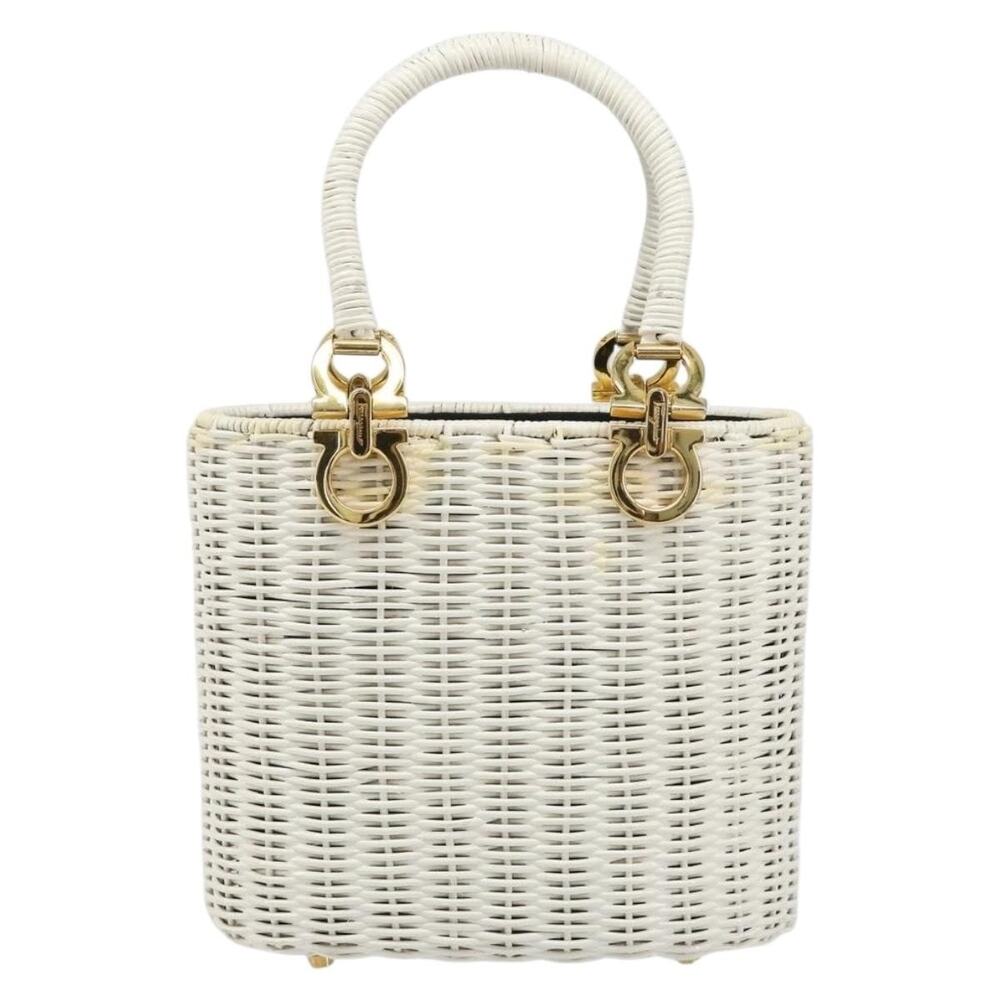 Salvatore Ferragamo Gancini Handbag White